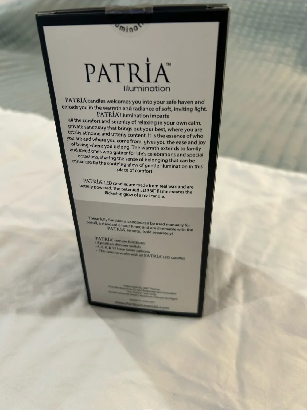 Patria  Ivory LED Pillar Candle with Flicker Flame